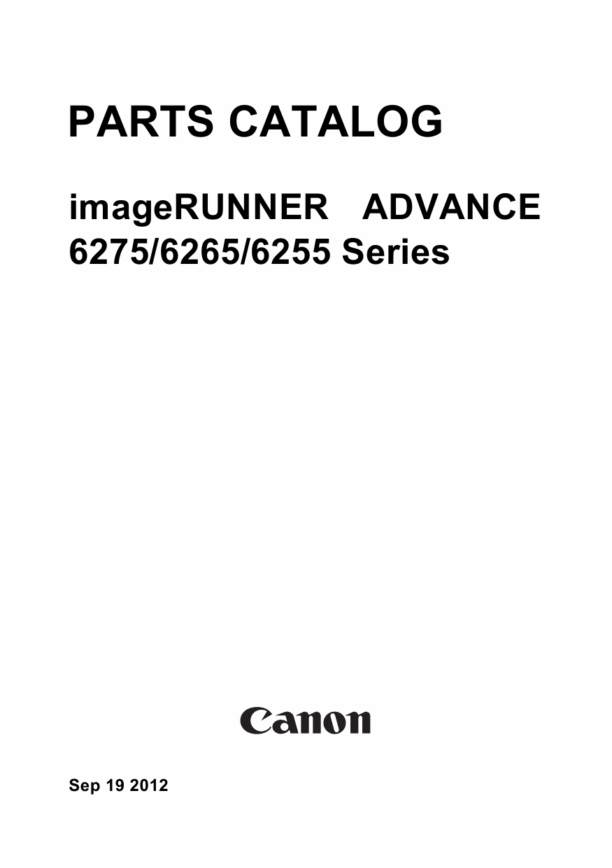 Canon imageRUNNER-iR 6255 6265 6275 i Parts Catalog-1